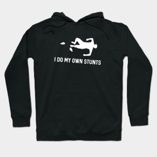 I Do My Own Stunts Triathlon Funny Rriathlete Hoodie